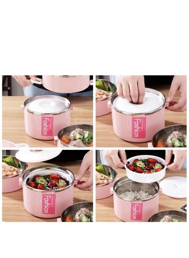 Three Layer Stainless Steel Large Capacity Insulation Lunch Box