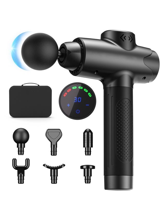 HeaDot Massage Gun Deep Tissue, Quiet Percussion Muscle Back Neck Head Body Shoulder Massager Tools for Athletes Pain Relief, Hand Held Massager (Gray)… - Image 1