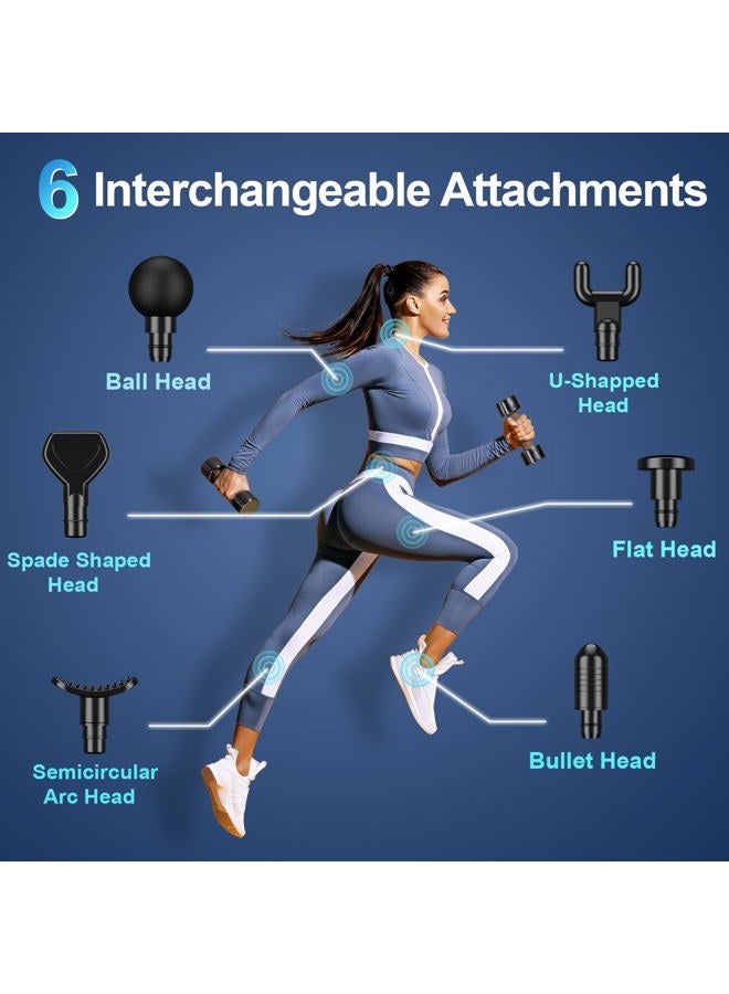 HeaDot Massage Gun Deep Tissue, Quiet Percussion Muscle Back Neck Head Body Shoulder Massager Tools for Athletes Pain Relief, Hand Held Massager (Gray)… - Image 4