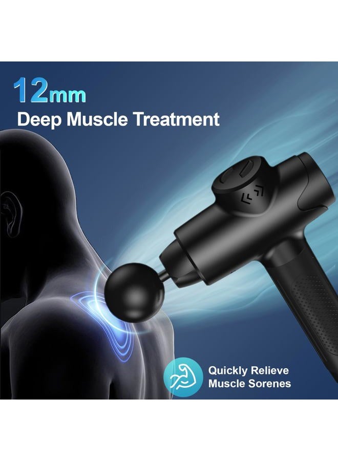 HeaDot Massage Gun Deep Tissue, Quiet Percussion Muscle Back Neck Head Body Shoulder Massager Tools for Athletes Pain Relief, Hand Held Massager (Gray)… - Image 5