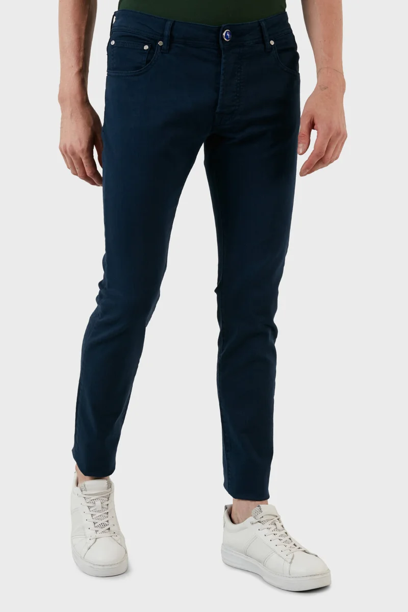 Exxe Cotton Normal Waist Slim Fit Jeans Men's Denim Trousers 629J018004