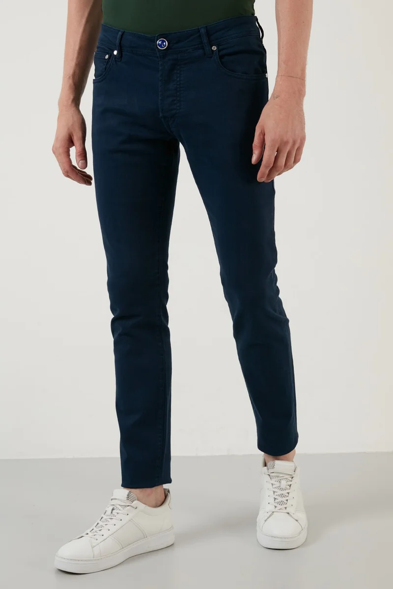 Exxe Cotton Normal Waist Slim Fit Jeans Men's Denim Trousers 629J018004