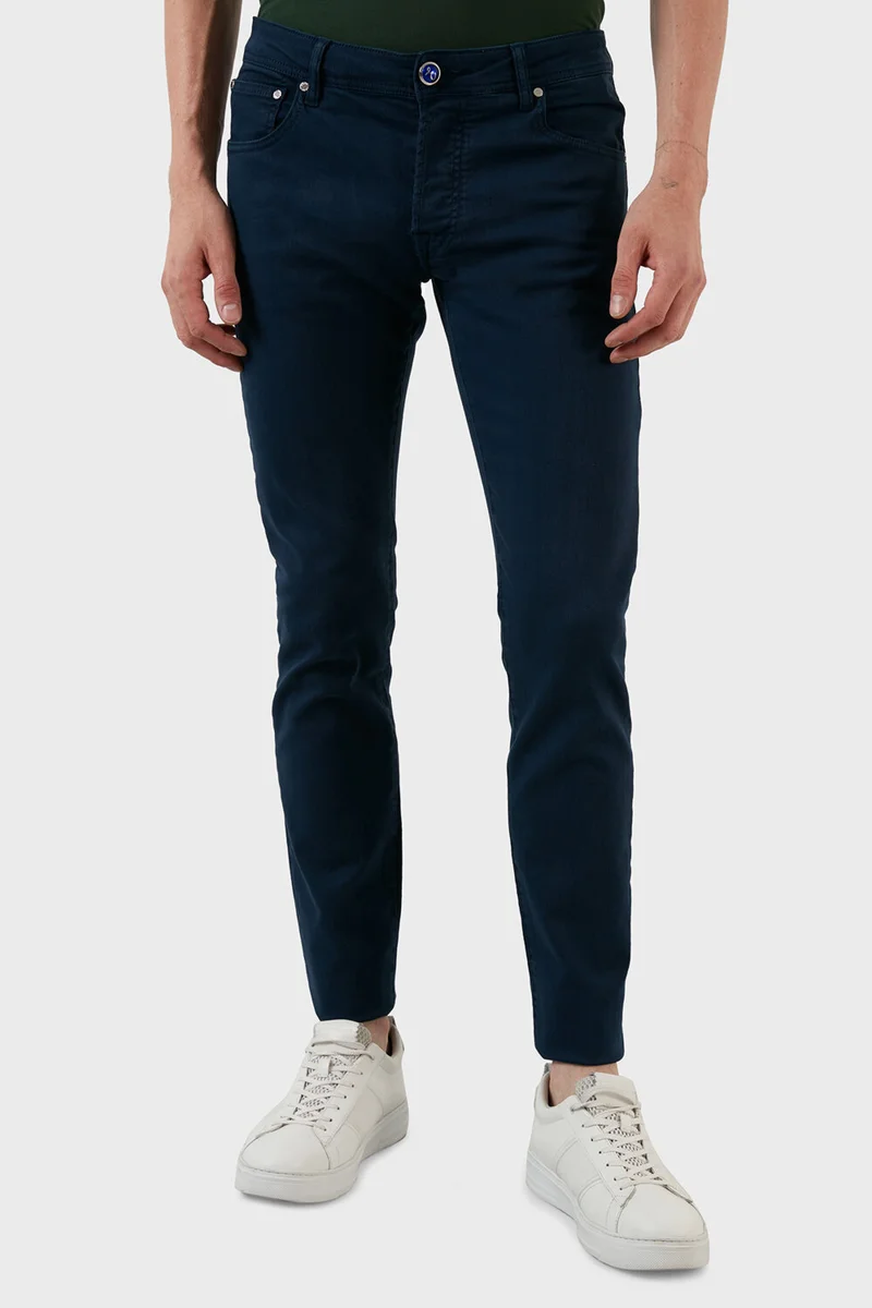Exxe Cotton Normal Waist Slim Fit Jeans Men's Denim Trousers 629J018004