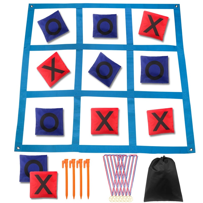 Kanosan Outdoor Giant Tic Tac Toe Games for Kids Adults and Family Large Carnival Yard Lawn Bean Bag Toss Game Outside Field Day Birthday Party Backyard Easter Fall Festival Beach Fun Games - Image 2