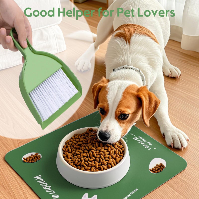 THINKLEARN 2PCS Small Broom and Dustpan Set, Mini Dust Pan and Brush, Hand Whisk for Pets, Kids, Desk, Home, Camping, Green Cleaning Supplies - Image 2