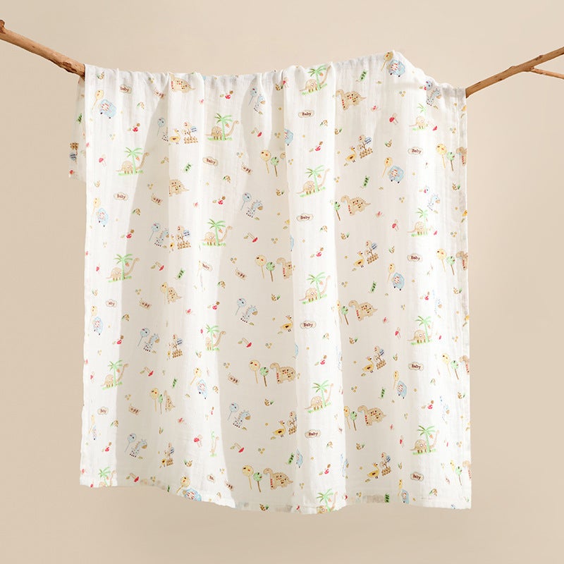 منشفة قطنية مزدوجة الطبقات ناعمة وقابلة للتنفس لتغطية حمام المواليد الجدد غطاء بطانية منشفة لف المواليد منتجات الأطفال منشفة لف - Image 1