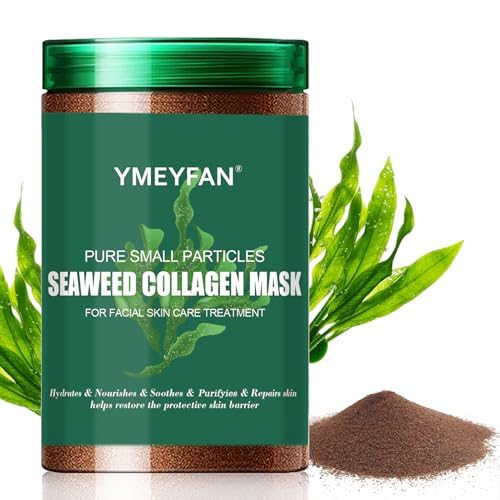YMEYFAN Pure Natural Seaweed Collagen Face Mask Powder, Fragrance-Free, Paraben-Free, Vegan Face Mask Skincare, Algae Seed Mask for Deep Hydrating Purify, Beauty Salon Spa Use for Jelly Mask (500G/17.6oz) - Image 1