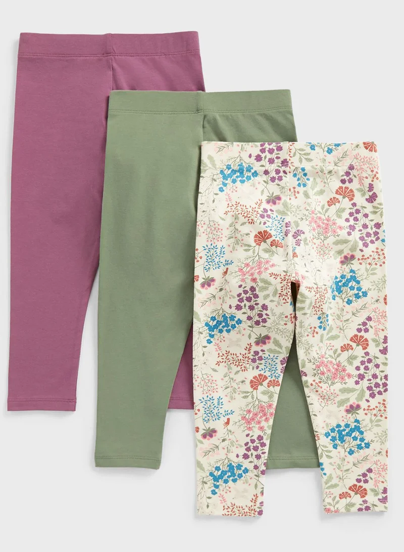 mothercare Kids 3 Pack Assorted Leggings