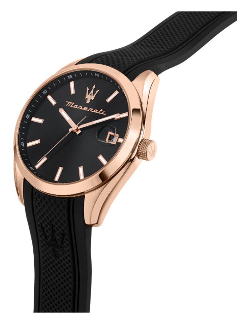 Maserati Men's Black Sunray Dial Black Silicone Watch - 43 MM - R8851151002 - Image 5