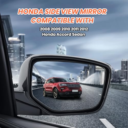 MOFOAP Passenger Side Mirror Compatible With 2008 2009 2010 2011 2012 Honda Accord Sedan LX, LX-P,Mirror with Power Glass,Non-Heated,Manual Folding Replace HO1320230(3 Pins) - Image 4