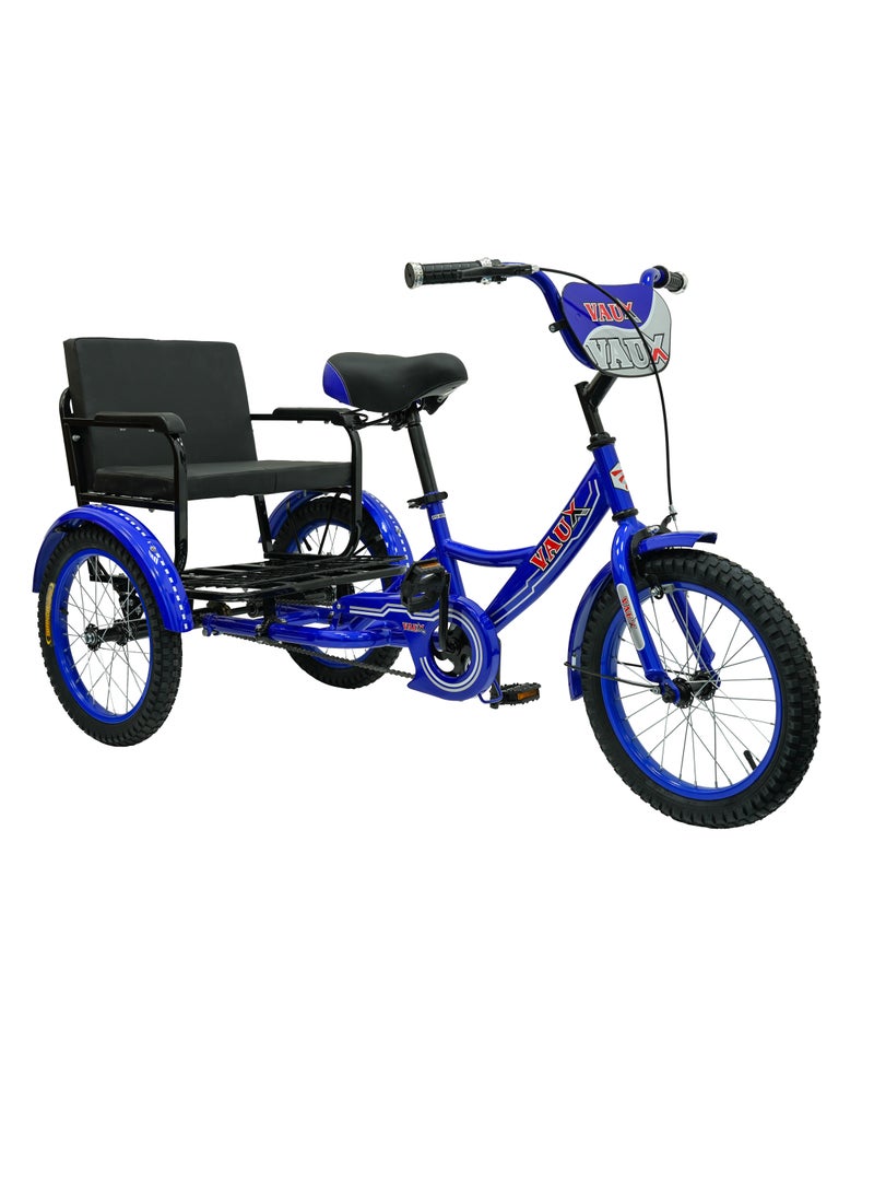 Vaux 16-Inch Sofa Tricycle – Sofa Comfortable Seat Design,Single Speed,Strong Steel Frame, Adjustable Seat, Chain Cover, 100% Assembled - Blue - Image 2