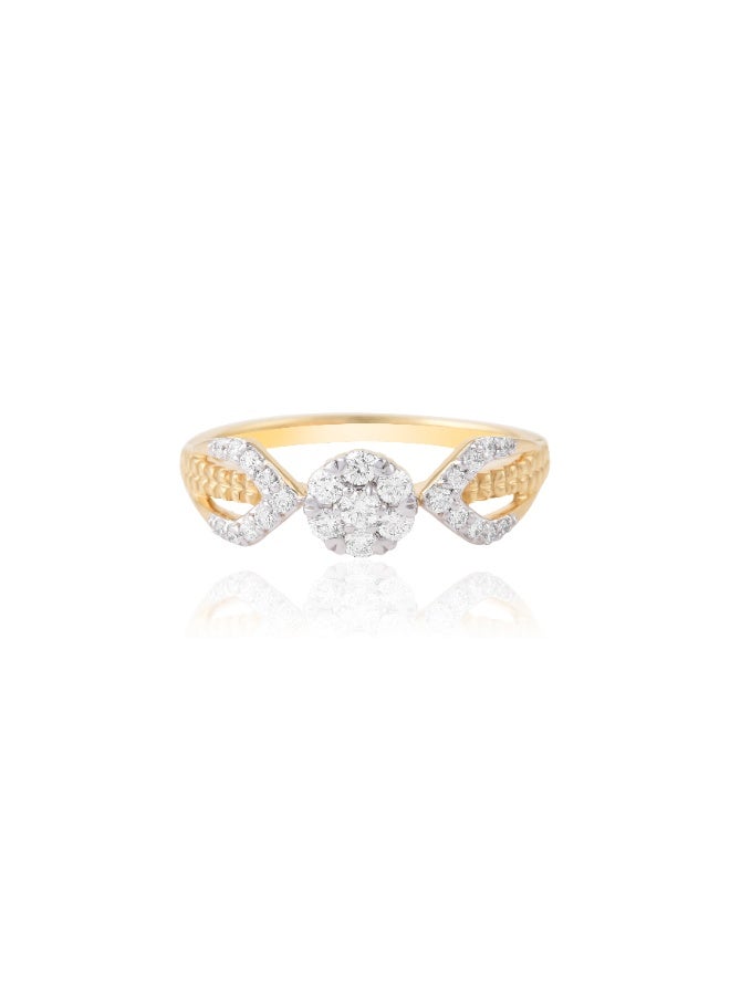 BAFLEH JEWELLERY A Promise in Yellow Gold: Engagement Diamond Ring with IDT Certificate at Bafleh Jewellery - Image 1