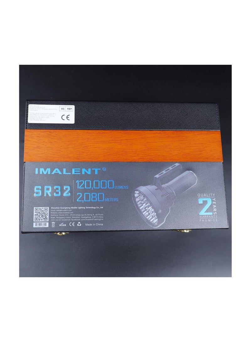 IMALENT SR32 The Most Powerful Torch in the World 2023, Military Torch 120,000 Lumens Long Range 2050 m, 32pcs CREE XHP50.3 HI LED Best Equipment for Caving.. - Image 3