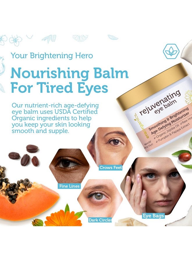 Era Organics USDA Organic Eye Moisturizer Cream - Rejuvenating and Nourishing Age Defying Under Eye Balm - Natural Eye Cream for Sensitive Skin With Jojoba Oil, Argan Oil for Puffiness, Fine Lines and More - Image 3