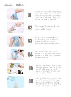 Womdee Breast Milk Storage Bags Self Standing Leak Proof Breastmilk Storage Bag  - Image 4