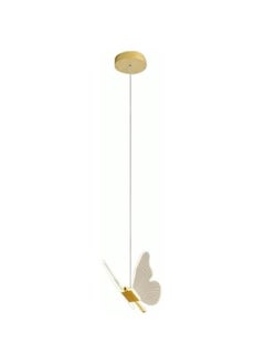 HOOKOR Modern erfly LED Pendant Light, Kitchen Island Gold Dimmable Single Hanging Lamp Ceiling, Nordic Gradient Blue Pink Chandelier for Girls Bedroom, Dining Room, Foyer Staircase Living Room  - Image 1
