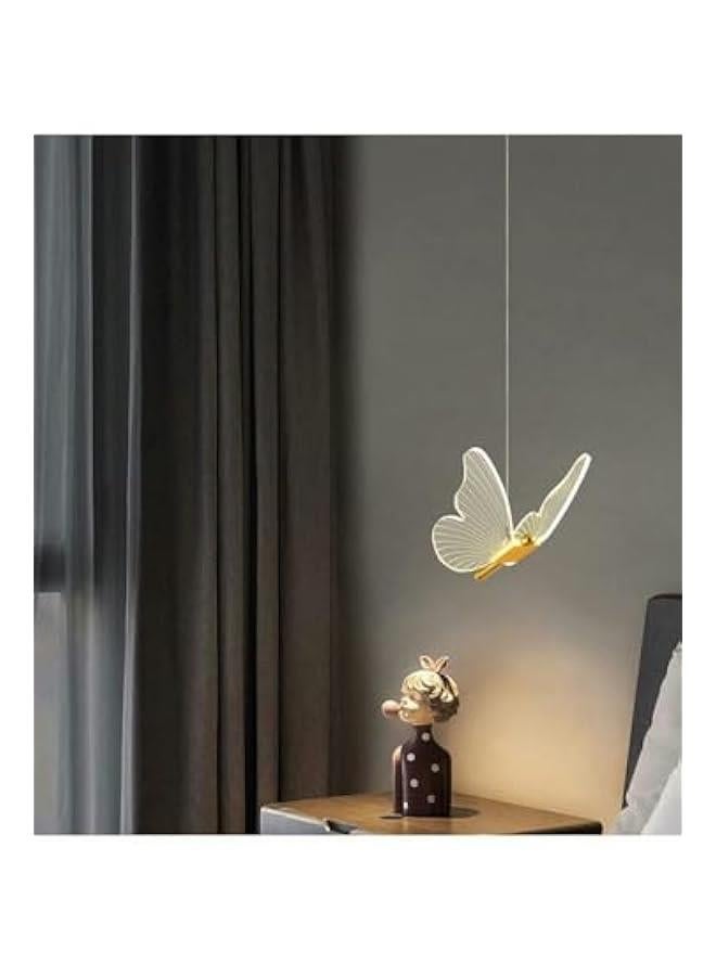 HOOKOR Modern erfly LED Pendant Light, Kitchen Island Gold Dimmable Single Hanging Lamp Ceiling, Nordic Gradient Blue Pink Chandelier for Girls Bedroom, Dining Room, Foyer Staircase Living Room - Image 5
