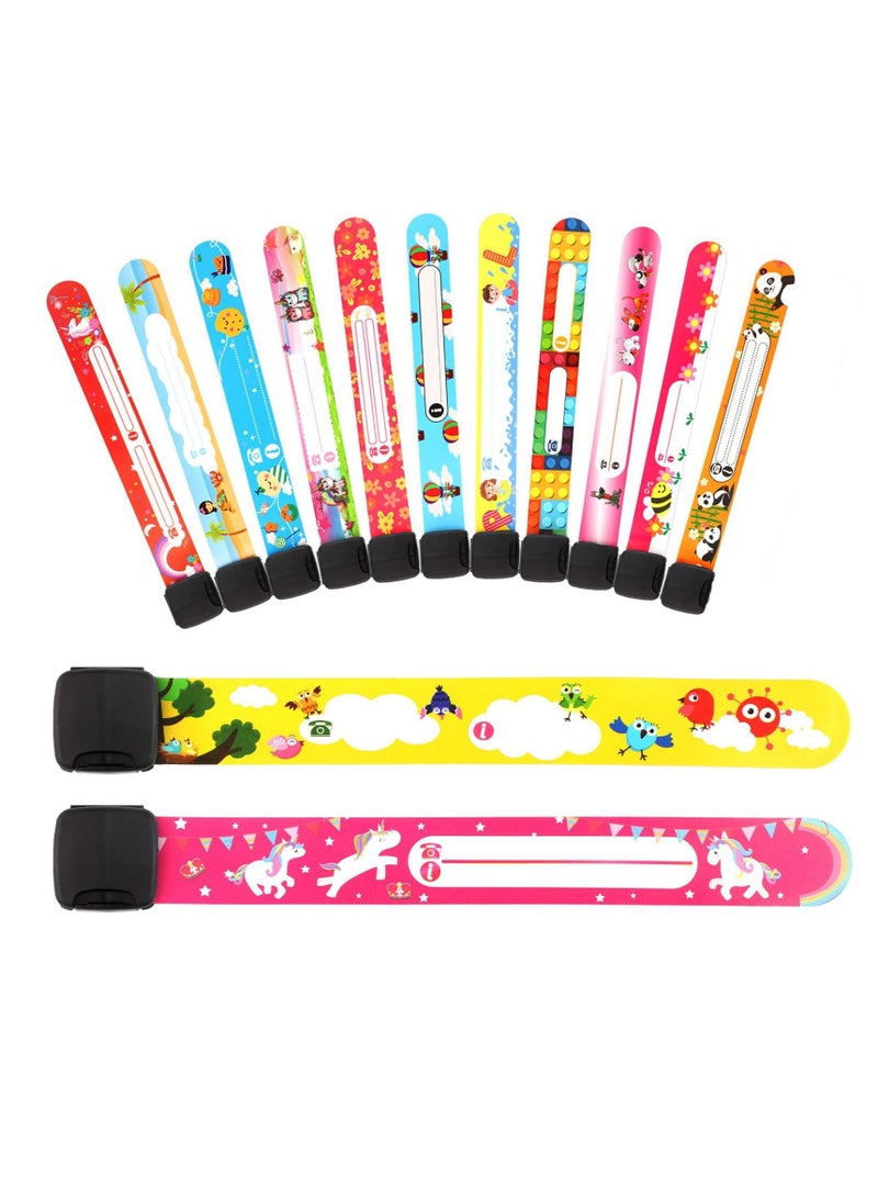 Y&D Children Safety ID Wristband Reusable Identification Bracelets Waterproof Band for Boys and Girls Outdoor Activities Anti-Lost Bracelet Information (13 Pcs)  - Image 1