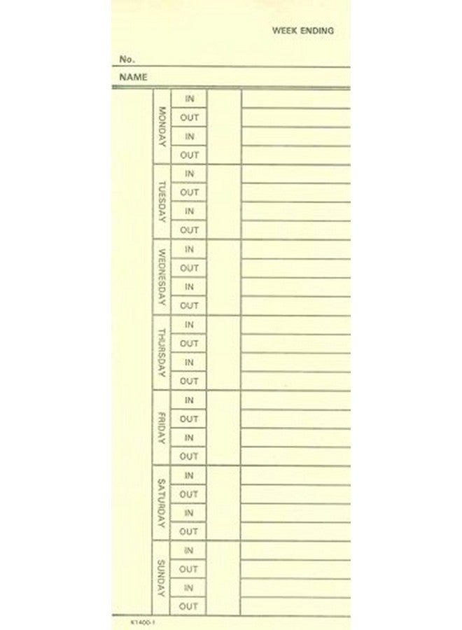 COMPUMATIC 200 Time Cards Biweekly 2Sided 33/8 Inch X 9 Inch For Amano Acroprint Compumatic Icon Lathem Simplex And Others