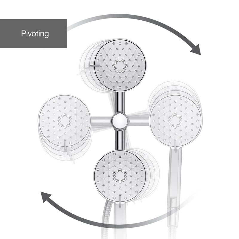 Kohler مجموعة دش متعددة الوظائف KOHLER 23218-G-CP Awaken 2 في 1، رأس دش دوار ومجموعة دش يدوي، 1.75 جالون في الدقيقة، كروم مصقول - Image 4