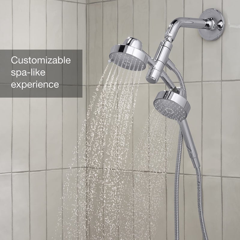 Kohler مجموعة دش متعددة الوظائف KOHLER 23218-G-CP Awaken 2 في 1، رأس دش دوار ومجموعة دش يدوي، 1.75 جالون في الدقيقة، كروم مصقول - Image 3
