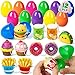 IJIGU 12 Pack Prefilled Easter Eggs with Food Squishy Toys Keychains Easter Eggs Filled for for Easter Egg Hunt Basket Stuffers Filler and Classroom Prize Supplies Party Favors - Image 2