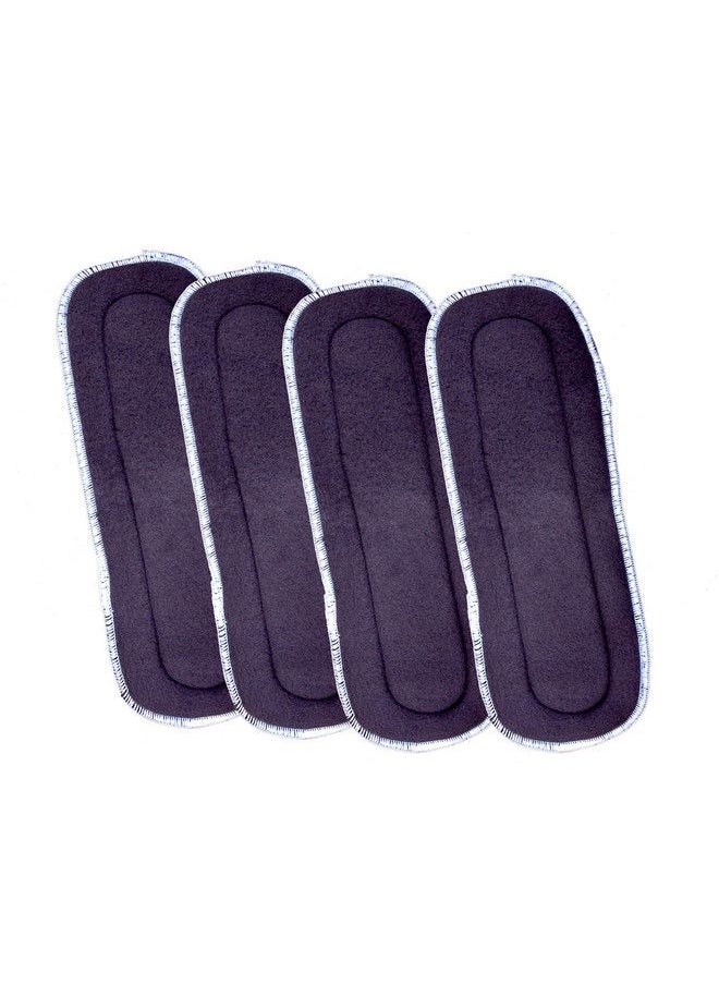 The Little Lookers Wet Free Insert For Diaper;Nappy Liners Charcoal Pad For Pocket Diapers; Polar Fleece 6 Layered Pad For Cloth Diaper Nappies For Newborns Babies Toddlers (Grey Pack Of 4)  - Image 2