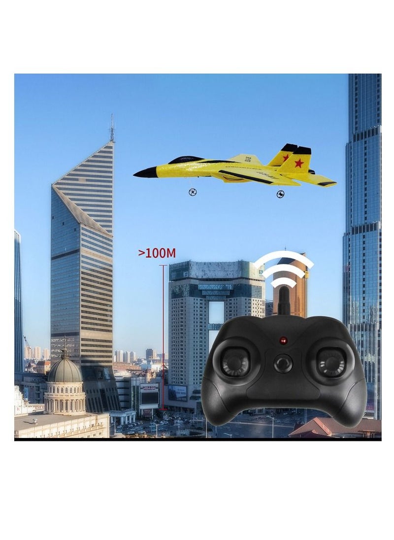 AROAQ DIY RC Plane Toy 620 yellow 2 battery Remote Control Airplane DIY Fixed Wing Aircraft  - Image 5