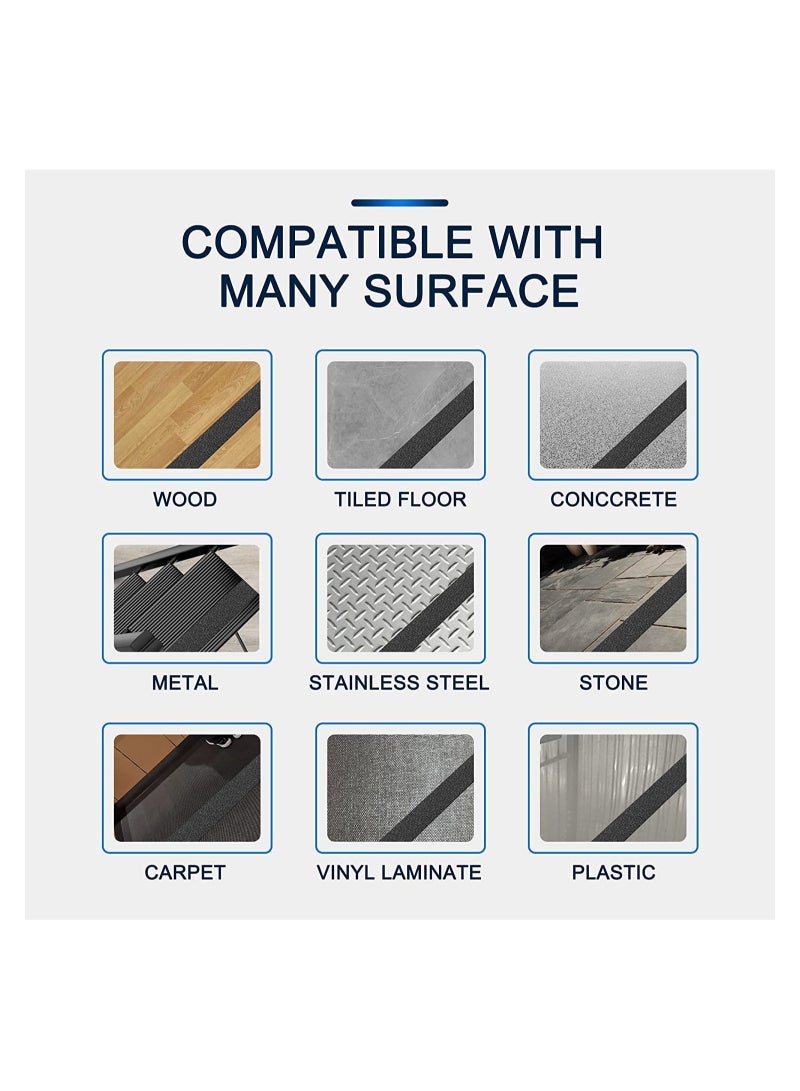 SYOSI Anti-Slip Grip Tape, Stair Step Anti-Slip Safety Tape, Anti-Slip Sticker High Grip Black for Step Indoor/Outdoor Traction Anti-Slip Safety Waterproof Tape (1 Roll, 2 inch x 16.4 feet) - Image 4