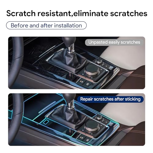 FDAIUN for 2020-2025 Mazda CX30 PPF Precut 8.5Mil Car Paint Protective Film TPU HD Film Scratch Protector Interior Accessories (Automatic Gear Panel 6Pcs) - Image 3