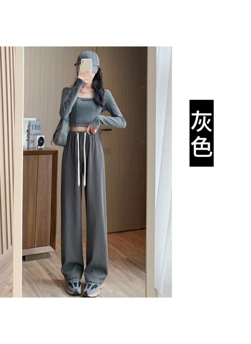 Generic - Fashionable Maternity Bell Bottoms Loose Fit Casual Pants For Pregnant Women Spring Summer Season No Panty Line Factory Stock dark gray - Image 1