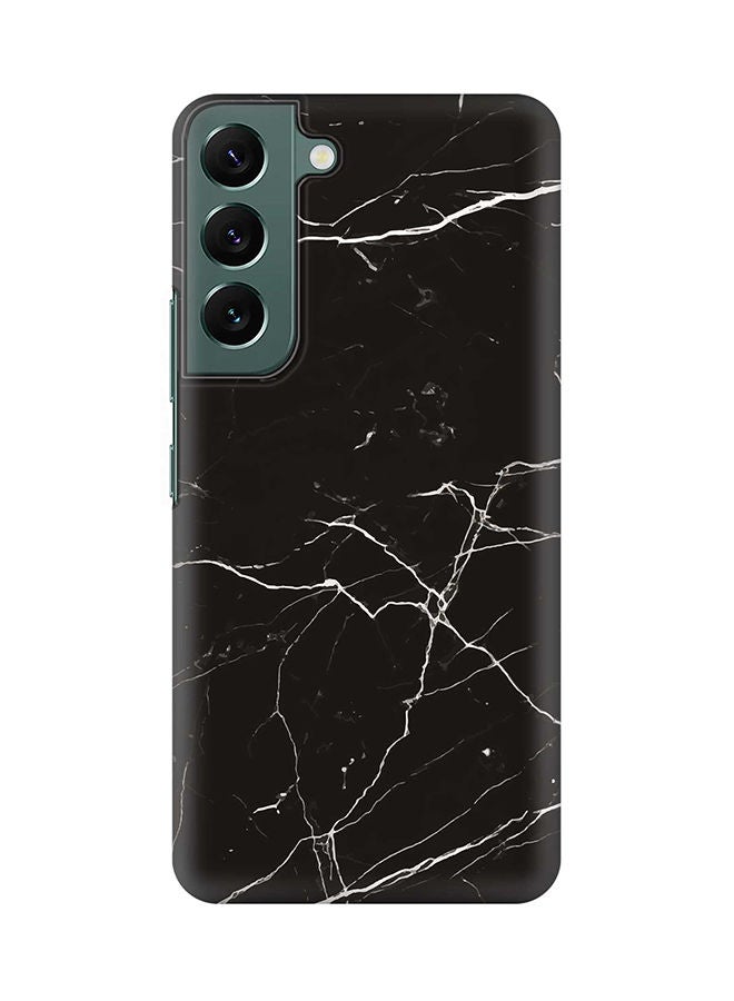 Stylizedd Case for Samsung Galaxy S22+ 5G Slim Snap Classic Series Shield Matte Finish Print - Marble Print Black - Image 1