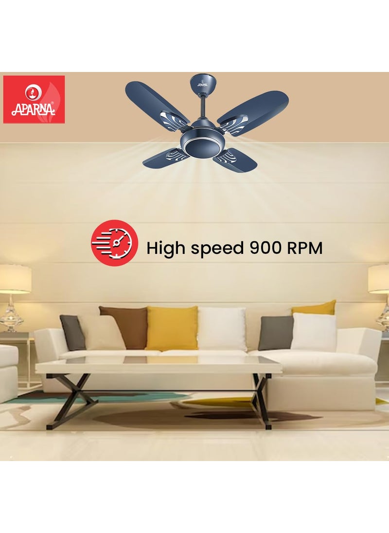 Aparna Aparna Mist 600 mm 24 inch HighSpeed Ceiling Fan Metallic Blue  - Image 5