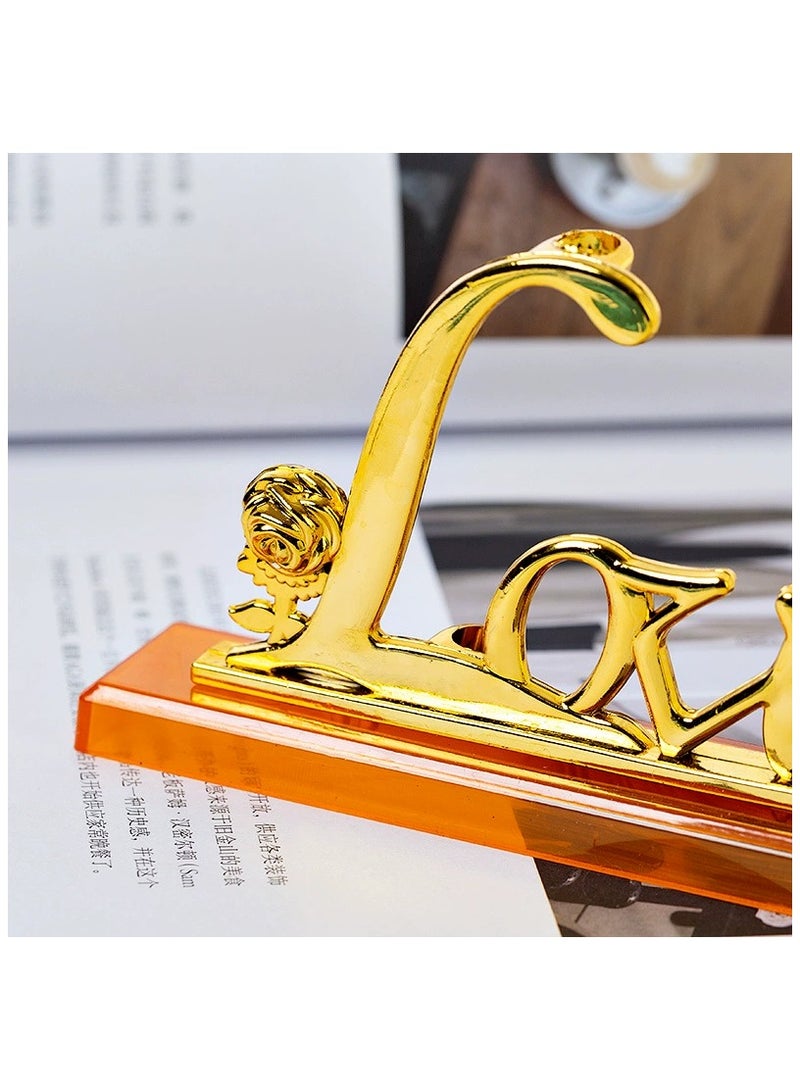 Pen Holder Set of Gold-Plated Metal , Desk Pen Stand for Business, Office Supplies Display Decorations Suitable for Offices, Homes, Schools, Classrooms - Image 3
