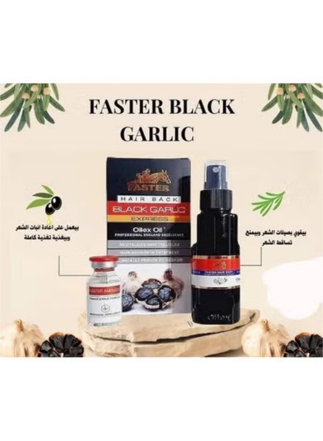 FasterS Faster Hair Back Black Garlic Express Oilex Oil - 100 Ml Black - Image 5
