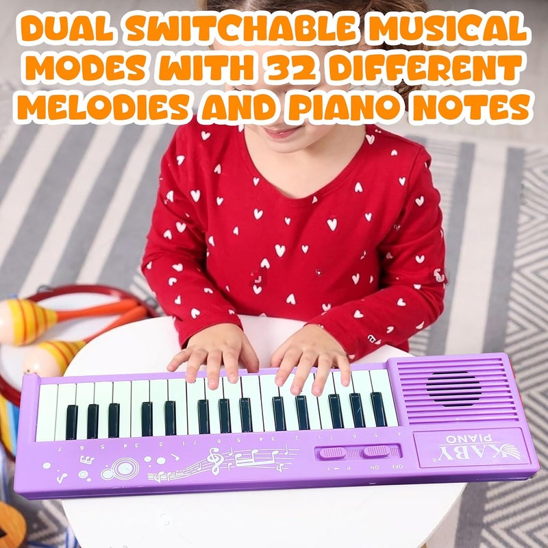 vGRASSP 32 Keys Multifunction 32 Different Melody Sound Electronic Keyboard Mini Piano Toy for Kids and Teenagers - Early Learning Portable Musical Instrument - Multicolor (Color As Per Stock) - Image 5