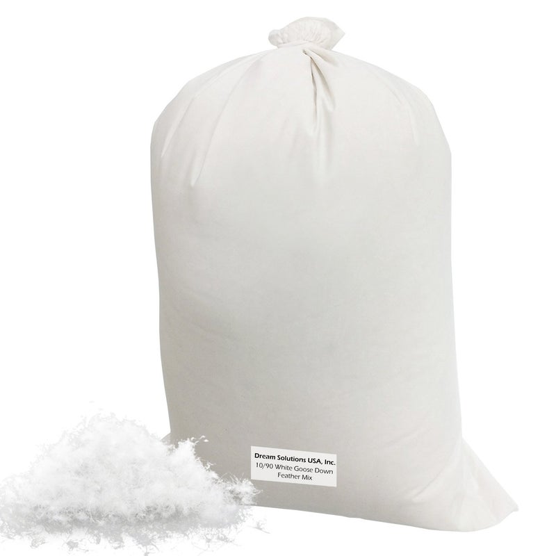Dream Solutions USA Bulk Goose Down Pillow Stuffing  Filling Feathers  1090 White 12 LB  Fill Stuffing Comforters Pillows Jackets and More  UltraPlush Hungarian Softness