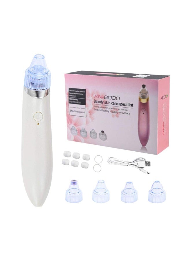 Blackhead Remover Vacuum Pore Cleaner XN-8030 – Deep Facial Cleansing & Acne Removal Tool Electric Facial Suction Device with 3 Levels & 4 Attachments for Clear, Smooth & Healthy Skin - White - Image 3