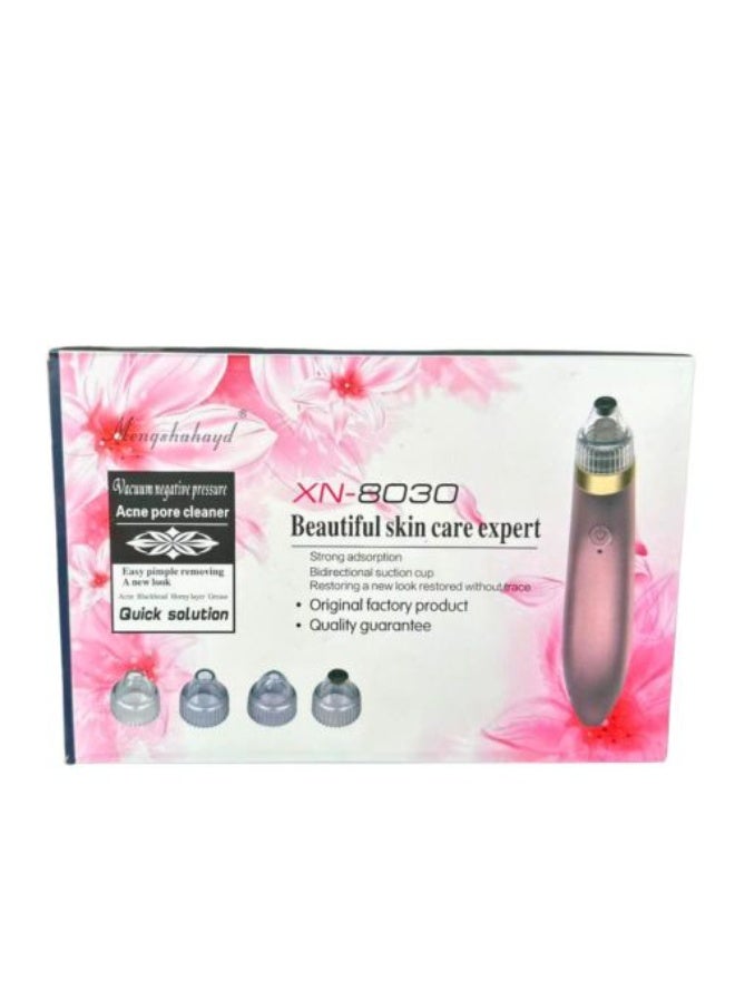 Blackhead Remover Vacuum Pore Cleaner XN-8030 – Deep Facial Cleansing & Acne Removal Tool Electric Facial Suction Device with 3 Levels & 4 Attachments for Clear, Smooth & Healthy Skin - White - Image 4