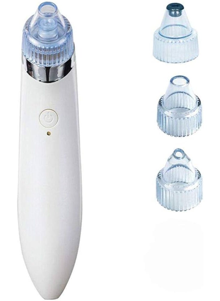 Blackhead Remover Vacuum Pore Cleaner XN-8030 – Deep Facial Cleansing & Acne Removal Tool Electric Facial Suction Device with 3 Levels & 4 Attachments for Clear, Smooth & Healthy Skin - White - Image 2
