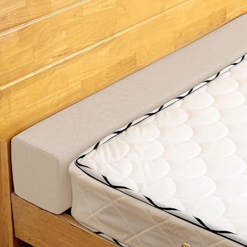 ThinMay Bed Gap Filler/Mattress Space Extender for Twin/Full/Queen/King Bed, Close Gap(0-12") Between Mattress and Headboard or Wall, Stop Losing Pillows(Beige-LxWxD-39*4*8in) - Image 1