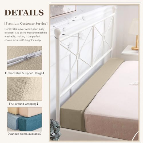 ThinMay Bed Gap Filler/Mattress Space Extender for Twin/Full/Queen/King Bed, Close Gap(0-12") Between Mattress and Headboard or Wall, Stop Losing Pillows(Beige-LxWxD-39*4*8in) - Image 5