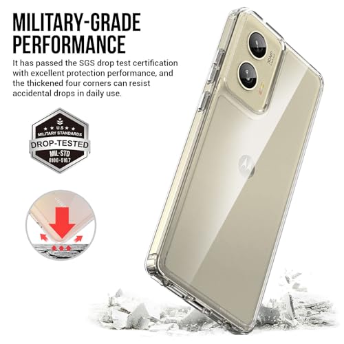 Guarishel for Motorola Moto G-Stylus-5G-2024 Case: Military-Grade Shockproof Phone Cover with Tempered Glass Screen Protector, Anti-Scratch & Reinforced Bumpers - Crystal Clear - Image 2