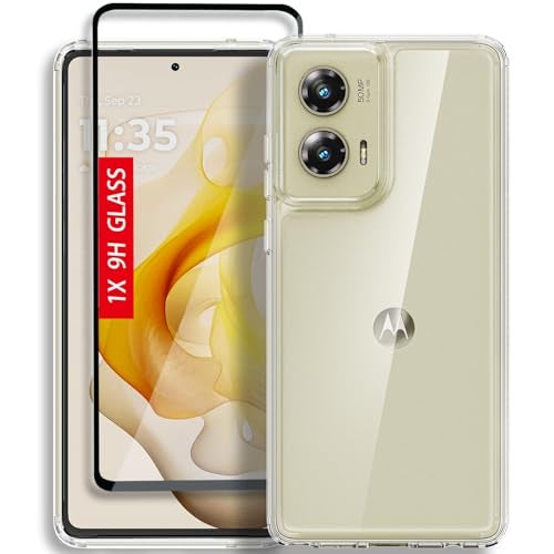 Guarishel for Motorola Moto G-Stylus-5G-2024 Case: Military-Grade Shockproof Phone Cover with Tempered Glass Screen Protector, Anti-Scratch & Reinforced Bumpers - Crystal Clear - Image 1