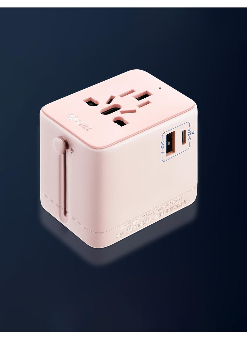 بول - محول سفر عالمي، محول قابس دولي يوفر طاقة ذكية 6 أمبير، منافذ USB-CA 3 أمبير/5 فولت، منافذ تيار متردد متعددة، محول قابس طاقة شامل، شاحن عالمي للاتحاد الأوروبي والولايات المتحدة والمملكة المتحدة وأستراليا وأكثر من 200 دولة (20 وات - 1 أمبير) - Image 1