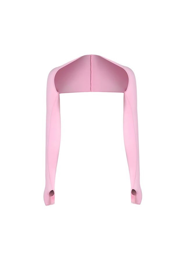 WoLover Women Cooling Shawl Arm Sleeve with Finger Hole, Comfortable & Breathable, Anti-UV, Ladies Sun Protection Cooler Shrug (Pink) - Image 1