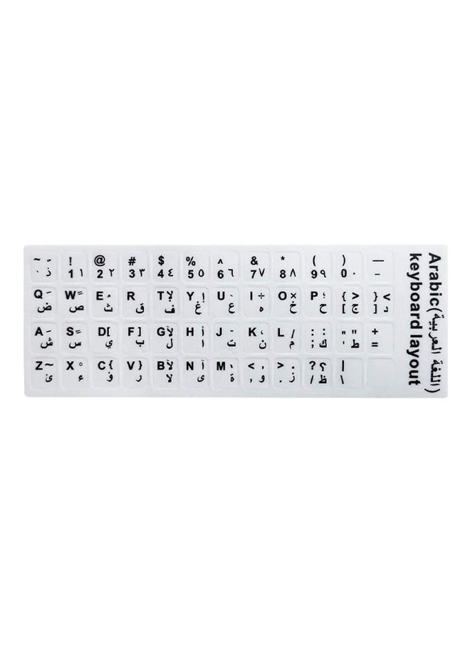 Taimi - Pack of 2Arabic Stickers for Keyboard with Black Letters Transparent for Computer Laptop Desktop - Image 1