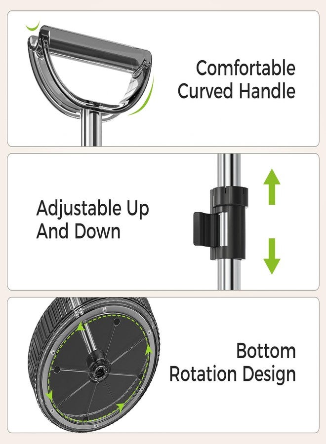 Seoneiro 2-Tier Lazy Susan 360° Rotating Turntable Organizer Rack with Handles Height Adjustable, Spice Rack Holder Organizer for Cabinet, Pantry Organizers Bathroom Countertop Storage (Dark Gray) - Image 4