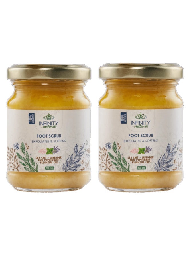 إينفينيتي انفنيتي ناتشورال مقشر القدمين بالنعناع و اللافندر و املاح البحر 200 جم 1+1