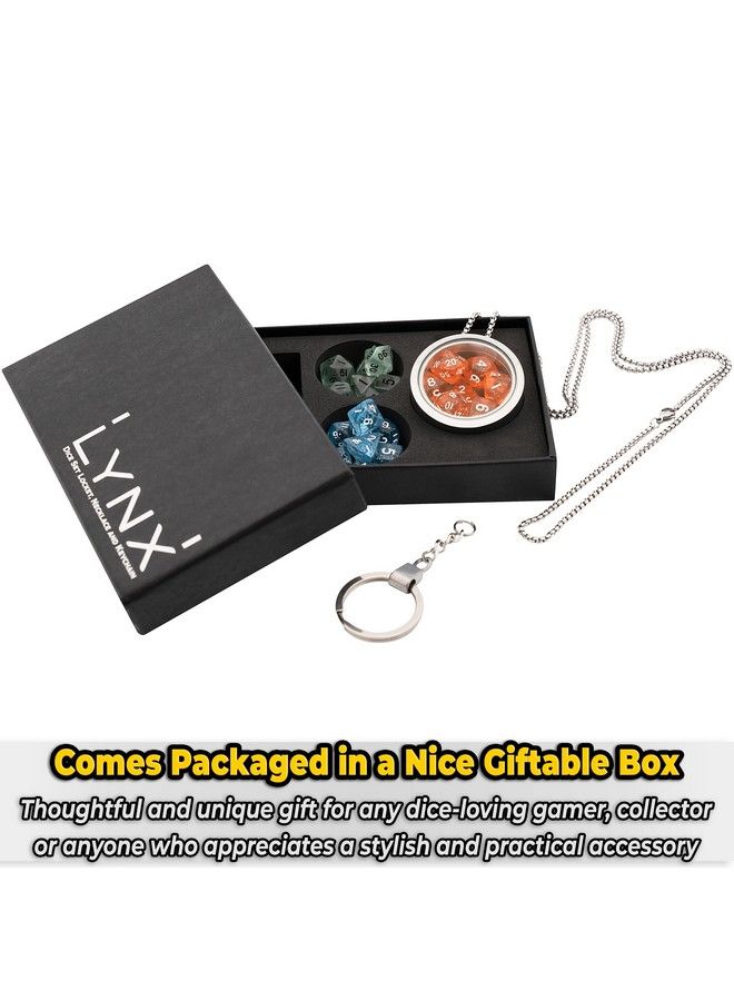 lynx Dnd Dice Set Locket/Keychain 3 Polyhedral Mini Dice Sets Included Perfect Rpg/Dungeons & Dragons (D&D) Accessories Gifts. Tiny/Micro Red Blue & Clear Set Have D20 D12 D10 D8 D6 Sided Dice. - Image 5